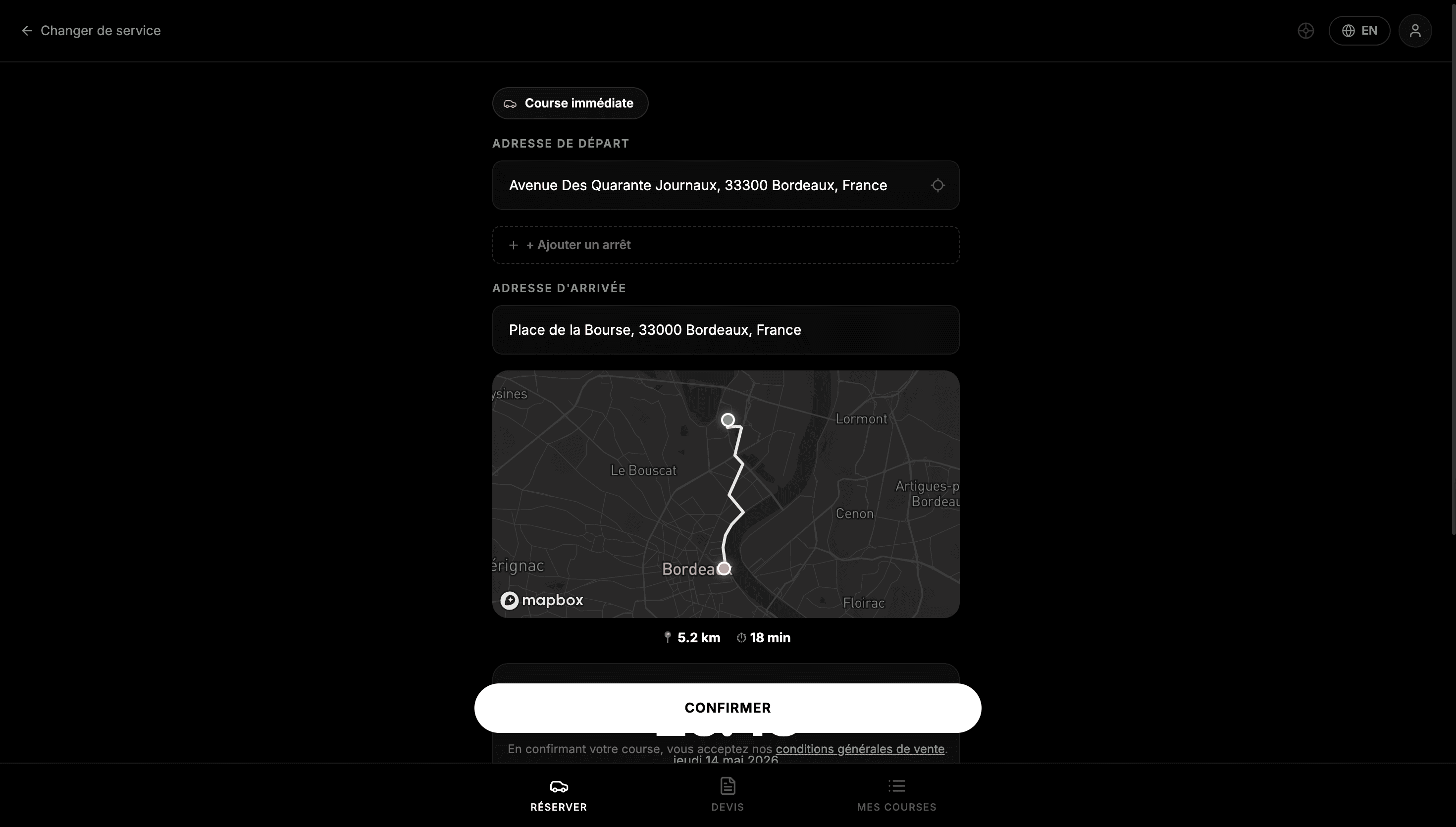 Bordeaux Ride CRM
